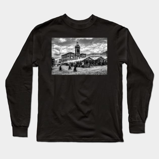 Chesterfield Market, Derbyshire, UK Long Sleeve T-Shirt by tommysphotos